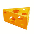Felt Cheese Wedge Cat Bed Hideaway with Play Holes, Yellow Orange - view 2