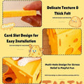 Felt Cheese Wedge Cat Bed Hideaway with Play Holes, Yellow Orange - view 5