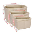 Felt Handbag Organiser Insert with Detachable Pouch - Beige, Extra Large - view 4