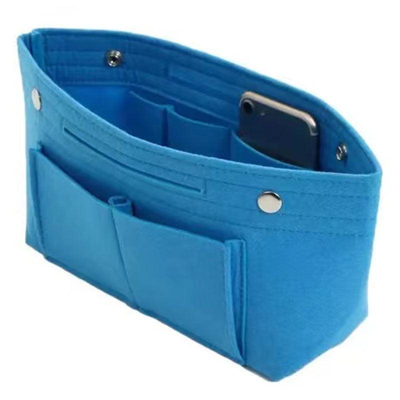 Felt Handbag Organiser Insert for Women, Travel Tote Liner Pouch - Blue