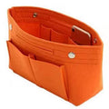 Felt Handbag Organiser Insert for Women, Travel Tote Liner Pouch - Orange