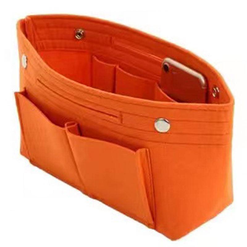 Felt Handbag Organiser Insert for Women, Travel Tote Liner Pouch - Orange