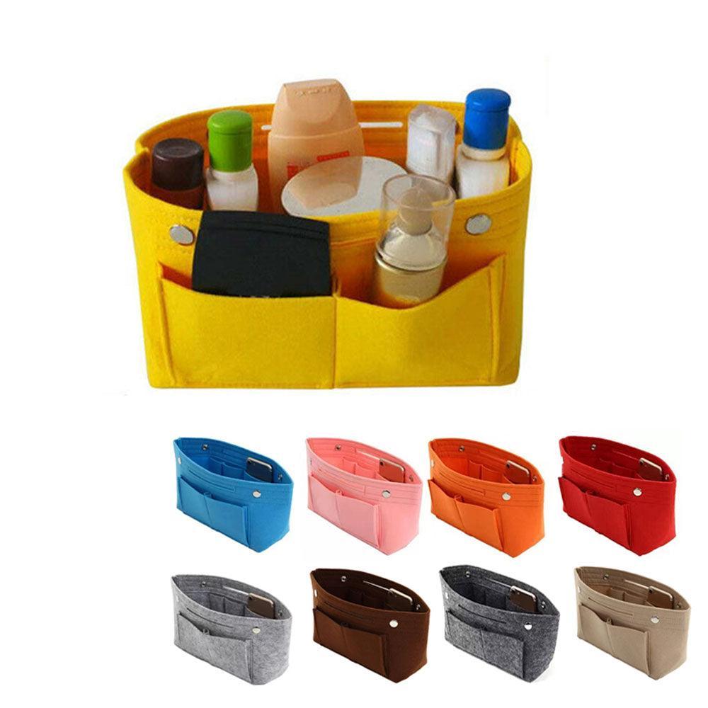Felt Handbag Organiser Insert for Women, Travel Tote Liner Pouch - Orange - view 3