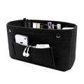 Felt Handbag Organiser Insert for Women, Travel Tote Liner Pouch - Red - view 6