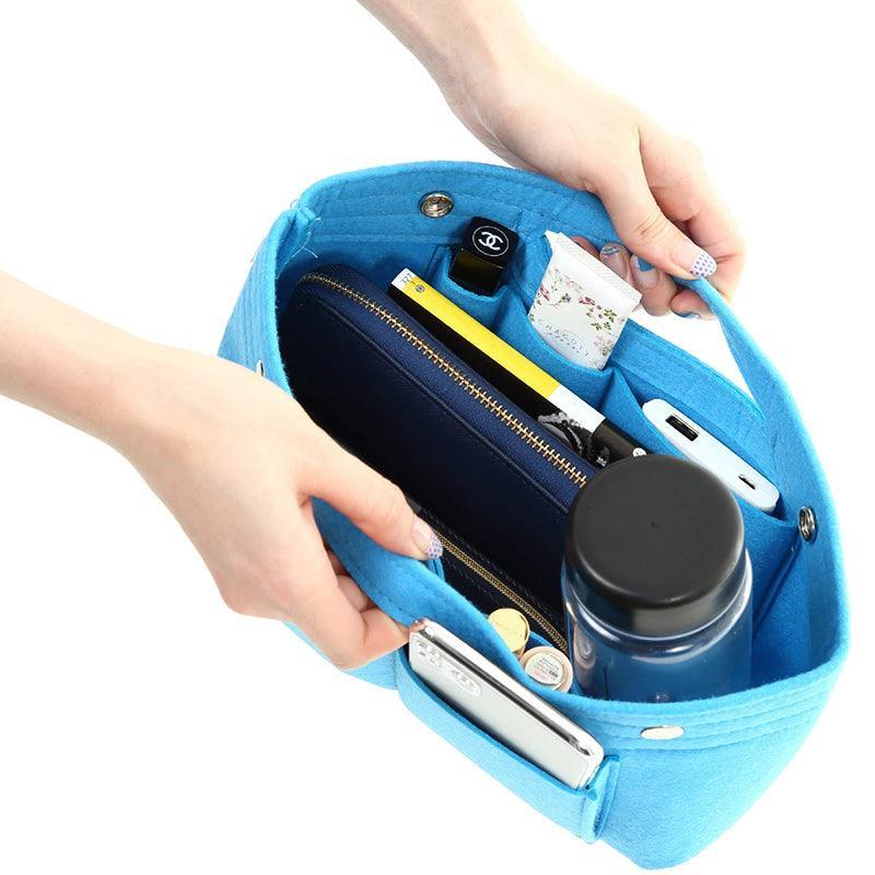 Felt Handbag Organiser Insert for Women, Travel Tote Liner Pouch - Red - view 8