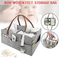 Felt Nappy Caddy Storage Tote with Dividers - Grey