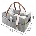 Felt Nappy Caddy Storage Tote with Dividers - Grey - view 3