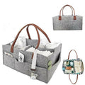 Felt Nappy Caddy Storage Tote with Dividers - Grey - view 4