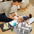 Felt Nappy Caddy Storage Tote with Dividers - Grey - view 5