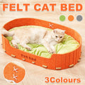 Felt Pet Bed with Velvet Cushion for Cats and Small Dogs - Green - view 2