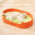 Felt Pet Bed with Velvet Cushion for Cats and Small Dogs - Green - view 5