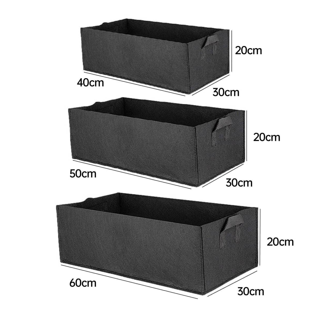 Felt Rectangular Planting Bags for Vegetables - Blue, 50 x 30 x 20 cm, Pack of 8 - view 4