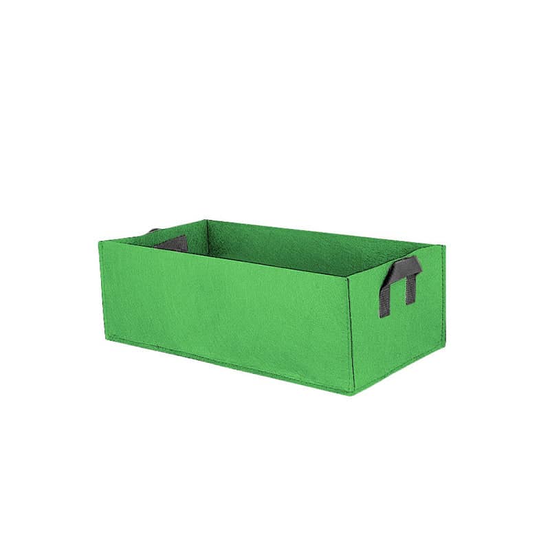 Felt Rectangular Planting Bags for Vegetables - Green, 50 x 30 x 20 cm, Pack of 8