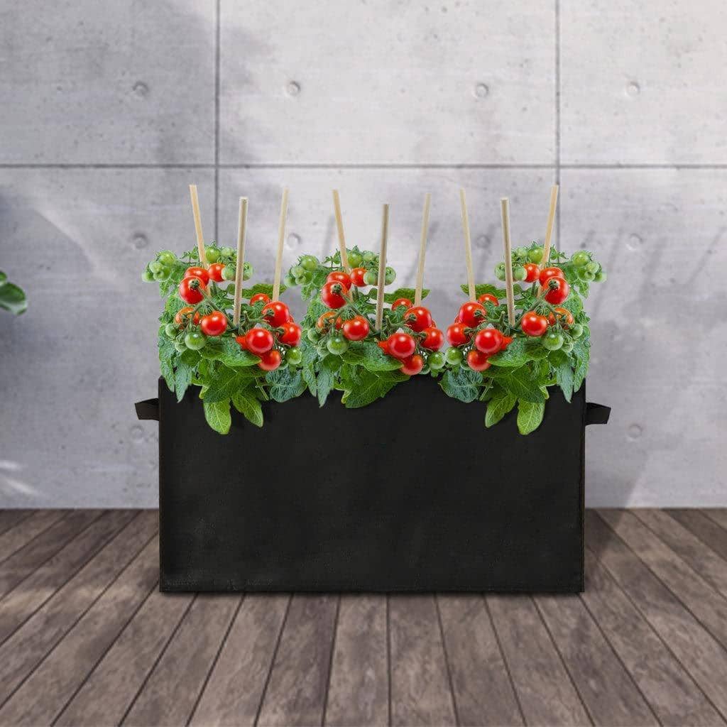 Felt Rectangular Planting Bags for Vegetables - Red, 40 x 30 x 20 cm, Pack of 8 - view 5