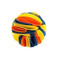 Felt Snuffle Ball Dog Puzzle Toy, Slow Feeder - Yellow, Orange and Dark Blue