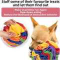 Felt Snuffle Ball Dog Puzzle Toy, Slow Feeder - Yellow, Orange and Dark Blue - view 5