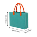 Felt Tote Bags with Contrast Handles, Pack of 5 - Khaki with Brown Handles - view 4