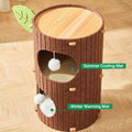Felt Tree Trunk Cat House Multi Layer Cat Bed with Hanging Ball Toy - Three Layer - view 5