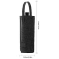 Felt Wine Bottle Tote Bag with Leather Handle - Red - view 4