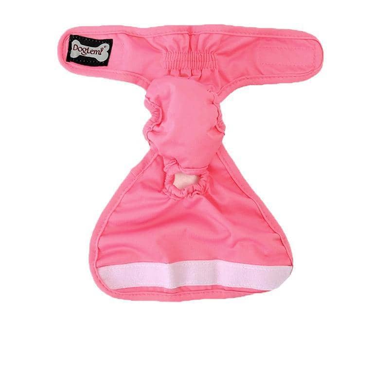 Female Dog Nappy Diapers Wrap Band Sanitary Pants - Size L (Waist 36 to 54 cm) Pink
