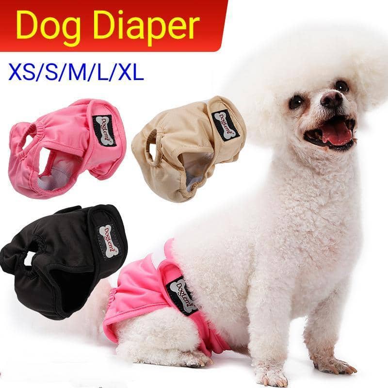 Female Dog Nappy Diapers Wrap Band Sanitary Pants - Size M (Waist 28 to 40 cm) Pink - view 2