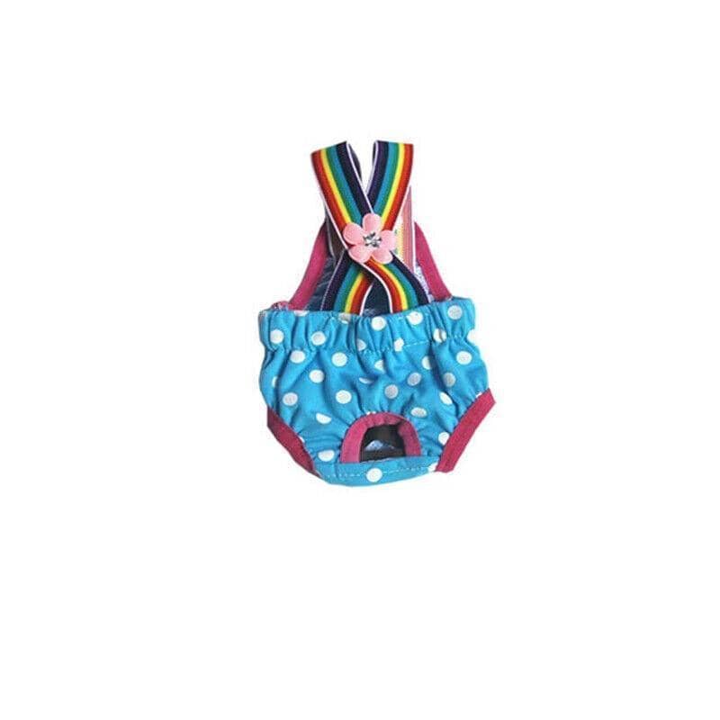 Female Dog Sanitary Nappy Pants - Blue, XL (Waist 43-46 cm, Back Length 34-38 cm)