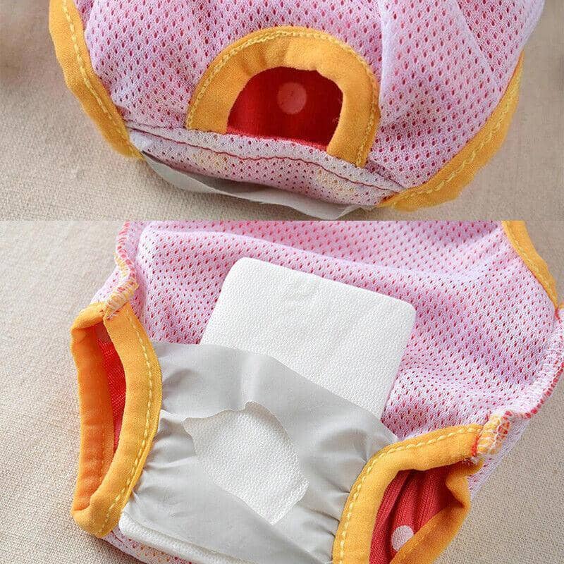 Female Dog Sanitary Pants, Washable - Pink, XL (Waist 43-46 cm, Back Length 34-38 cm) - view 4