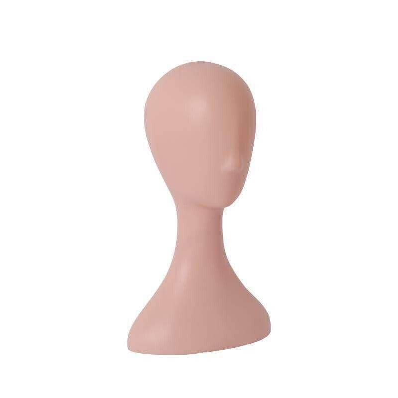 Female Mannequin Head Display Stand for Wigs, Hats and Scarves - Nude