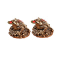 Feng Shui Golden Toad Ornament Resin Home and Office Decor - Golden Toad Pair
