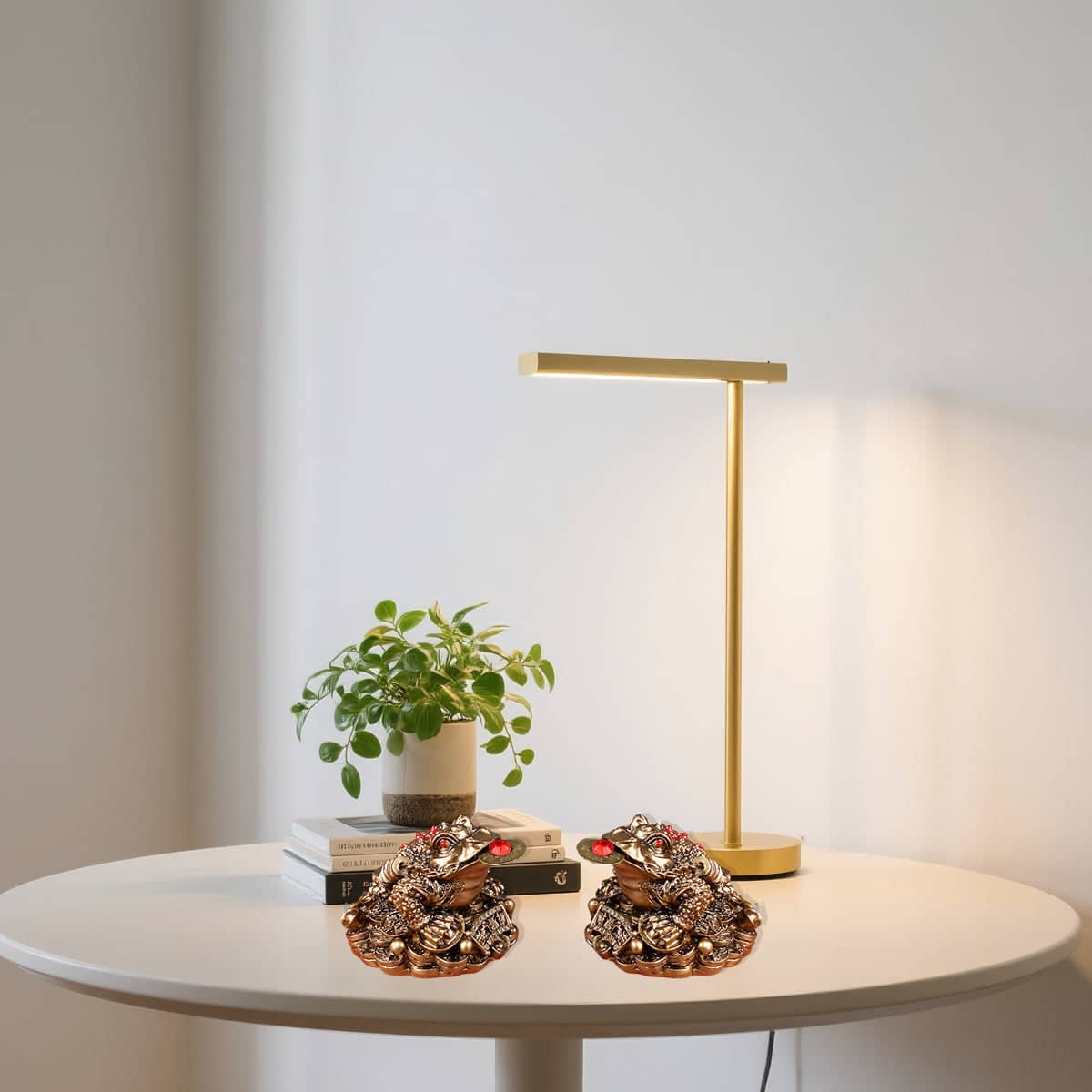 Feng Shui Golden Toad Ornament Resin Home and Office Decor - Golden Toad Pair - view 5