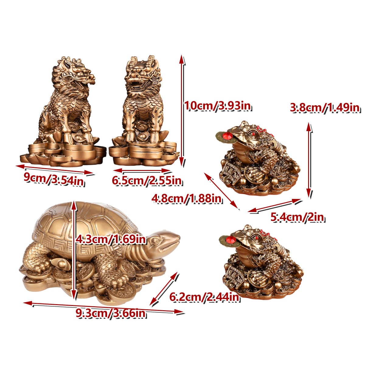 Feng Shui Golden Turtle Ornament Resin Home and Office Decor - Golden Turtle - view 4