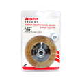 Josco 100mm Crimped Bevel Brush, Brass-Coated Steel Wire