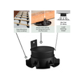 Builders Edge Minifoot Adjustable Pedestal Feet 25-40mm Black Plastic Decking Support