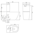 Studio Bagno Hyde Rimless Back To Wall Toilet Suite - Gloss White - 4 Star Water Rating - HYD001