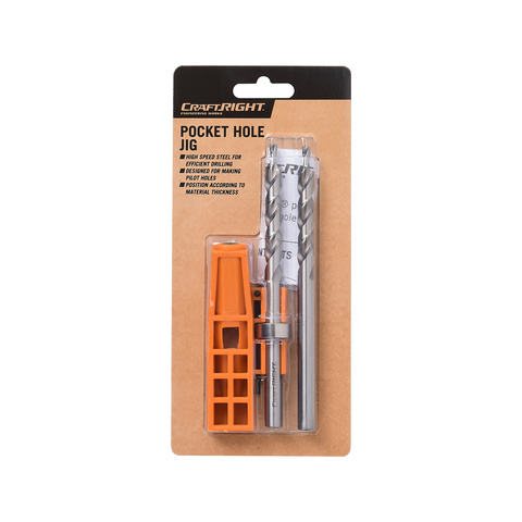 Craftright Pocket Hole Jig - Efficient Drilling - 100mm - HSS - Easy Use - SuperSaverAU - view 1