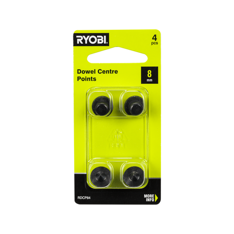 Ryobi 8mm Dowel Centre Points 4 Pack - Carbon Steel - Accurate Alignment - SuperSaverAU - view 1