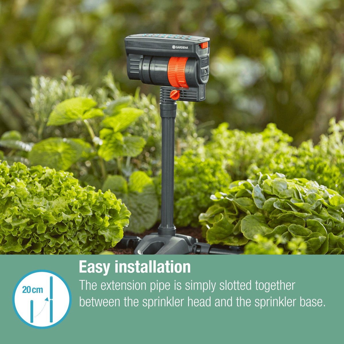 Gardena Micro Irrigation Sprinkler Extension Pipe 2 Pack - 20 cm - Black - Elevates Sprinkler OS 90 - SuperSaverAU - view 4