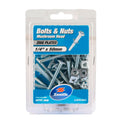 Zenith 1/4 x 50mm Zinc Plated Mushroom Head Bolt and Nut 25 Pack - Silver - SuperSaverAU - view 1