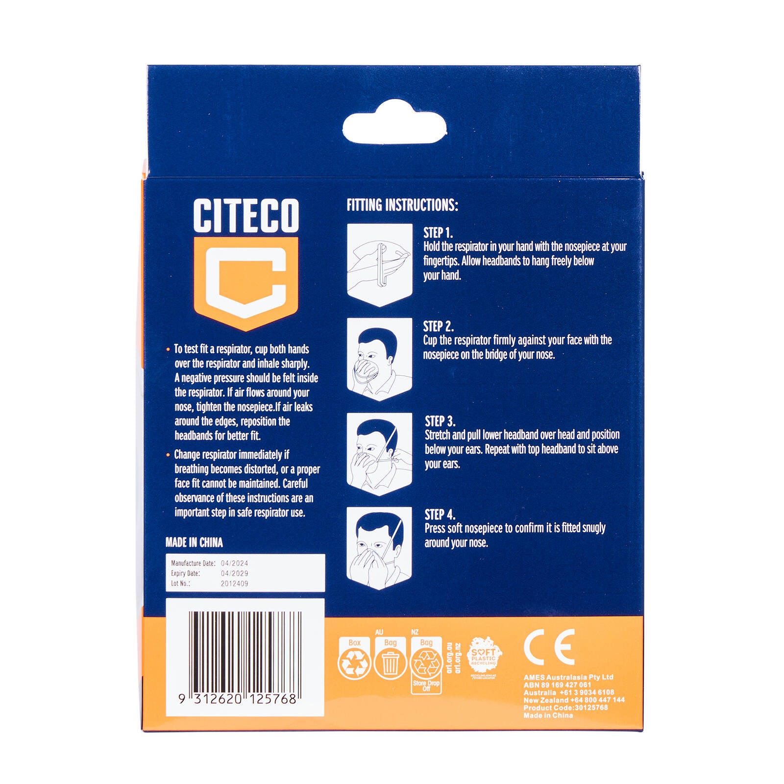 Citeco P2 Valved Respirator 10 Pack