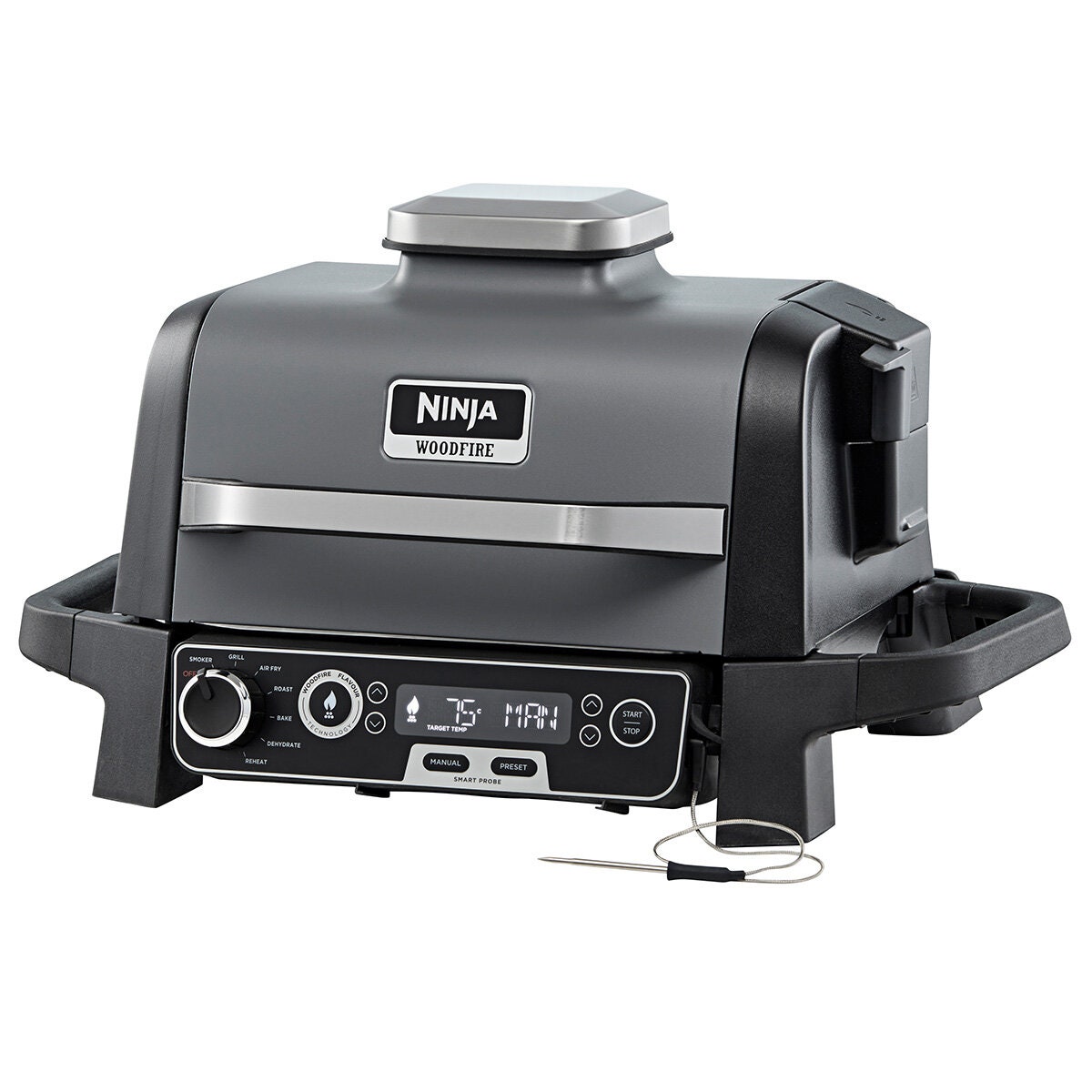 Ninja Woodfire Outdoor Electric BBQ Grill and Smoker - Seven Functions - 1760W - Air Fry - OG751