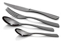 Stanley Rogers Soho Onyx 56 piece cutlery set - black onyx titanium, place setting for eight - 50423