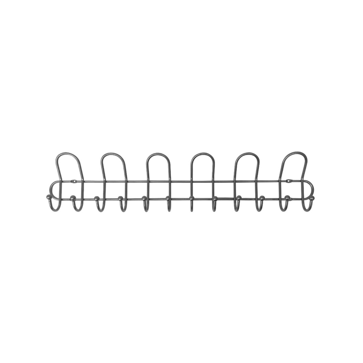 Adoored Decorative Hook Rack - 6 Hooks - Satin Chrome - Easy Installation - SuperSaverAU - view 2