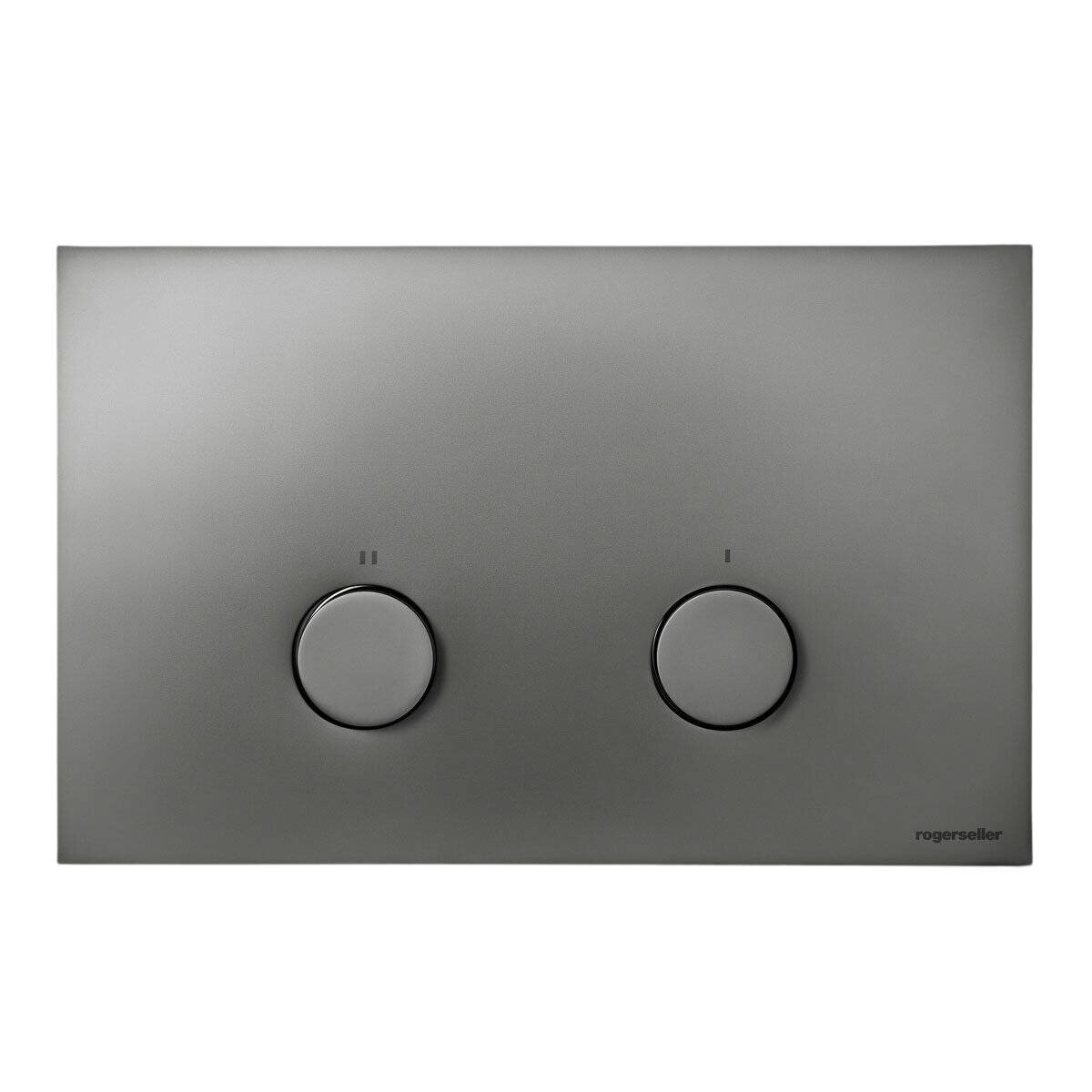 Rogerseller Apollo pneumatic flush plate - slim 5mm profile, Graphite finish - 3232000105