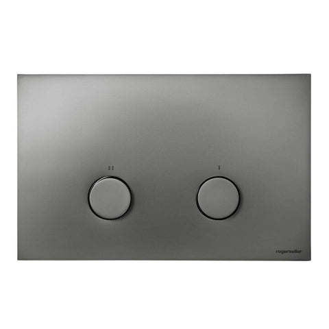 Rogerseller Apollo pneumatic flush plate - slim 5mm profile, Graphite finish - 3232000105