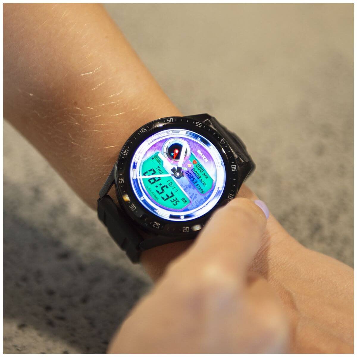 Fitsmart Momentum Audio smartwatch - built-in wireless earbuds, 47mm display, heart rate monitor - 10004978