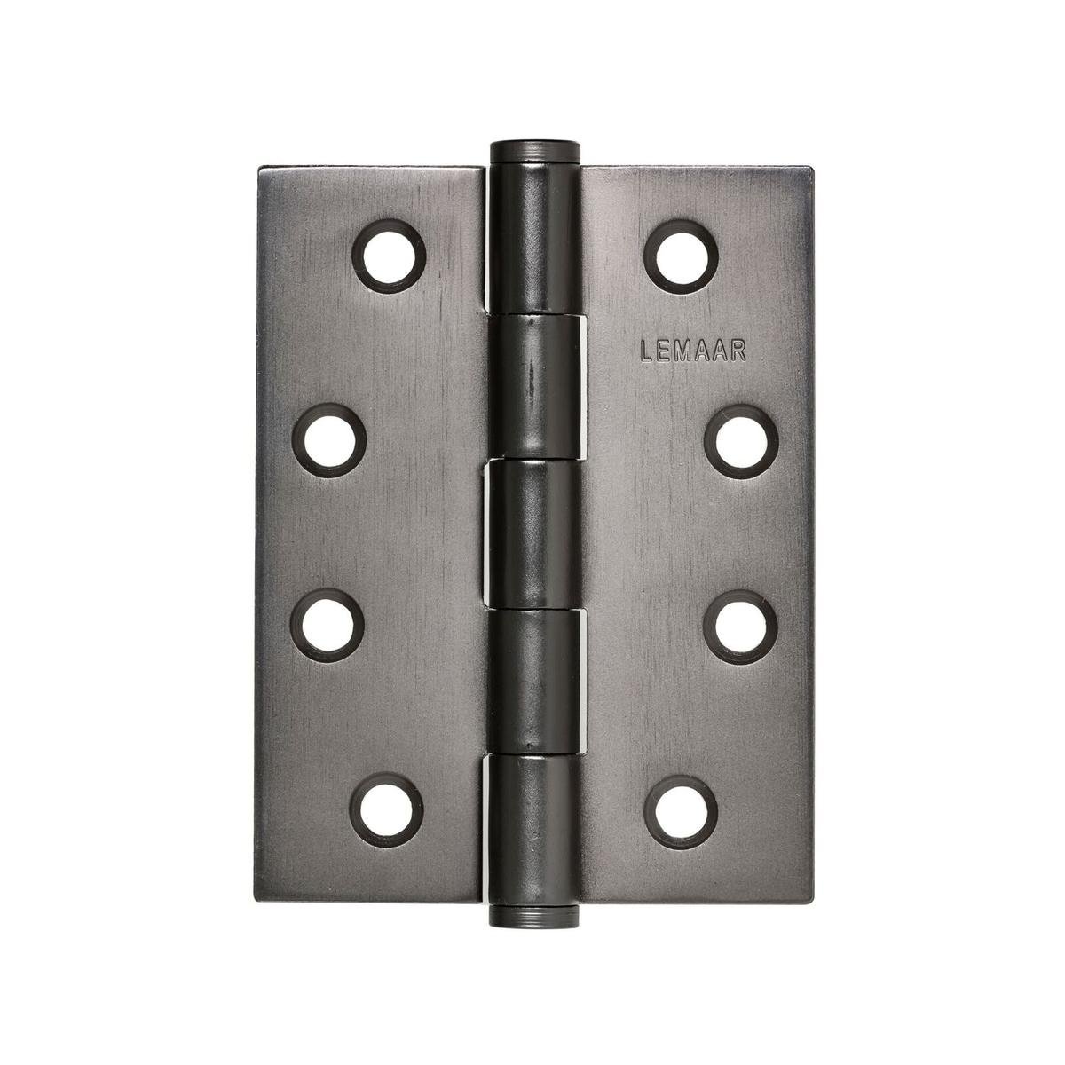 Lemaar Gun Metal Grey Hinge - 100 x 75 x 2.5mm - Fixed Pin - Durable Zinc - SuperSaverAU - view 1
