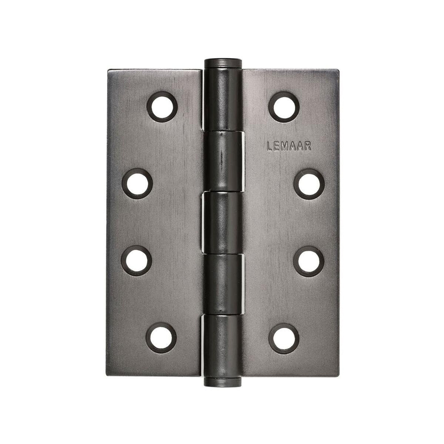 Lemaar Gun Metal Grey Hinge - 100 x 75 x 2.5mm - Fixed Pin - Durable Zinc - SuperSaverAU - view 1