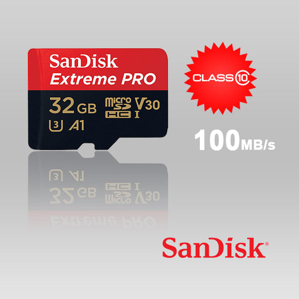 SANDISK SDSQXCG-032G-GN6MA 32GB MICRO SDHC EXTREME PRO 4K , A1 V30, UHS-I/ U3, 100MB/s - SuperSaverAU - view 1