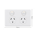 DETA X6 Double Power Point 10 Pack White Polycarbonate 10A 250V