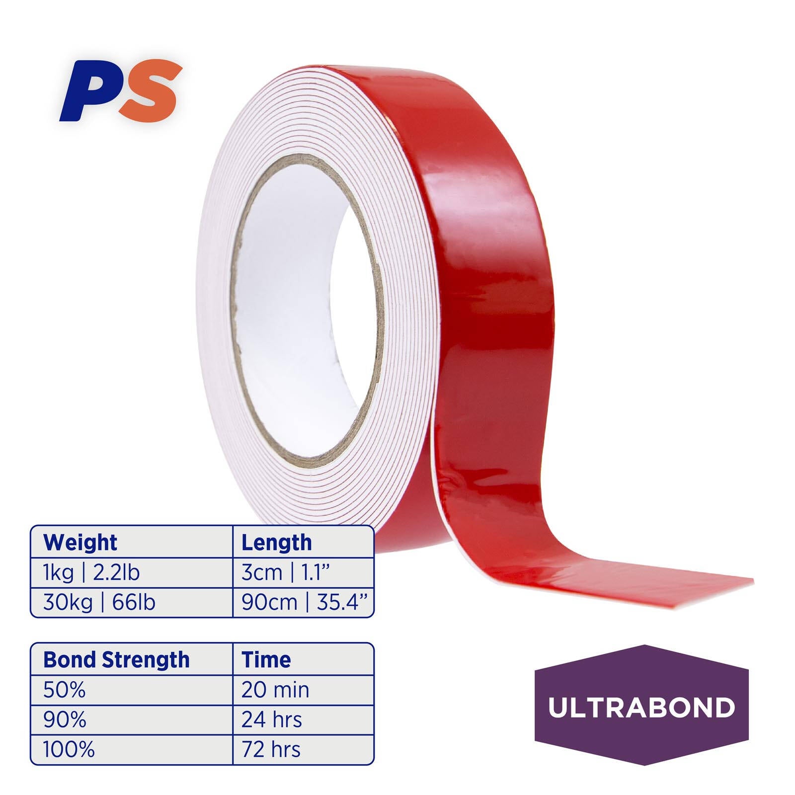Permastik 5m x 32mm Ultra Bond Foam Mounting Tape Indoor Outdoor